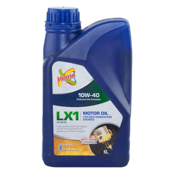 Homo 10W-40 engine oil, 1L, designed for petrol and diesel engines, delivers strong protection and durability under extreme driving conditions