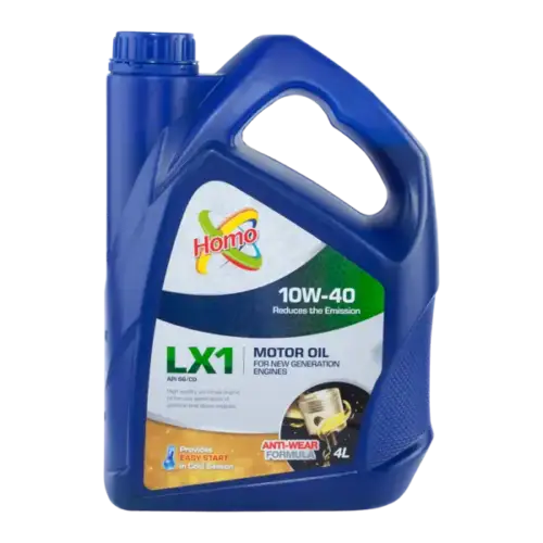 Homo 10W-40 45L motor oil canister, suitable for gasoline and diesel engines.