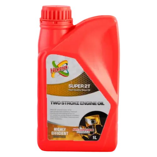2-stroke motorcycle engine oil bottle on a neutral background, perfect for high-performance engines